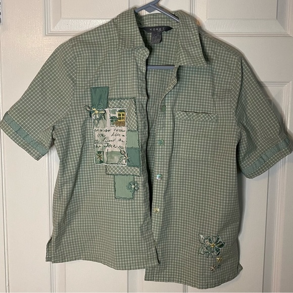 Patchwork button down top - Picture 4 of 4